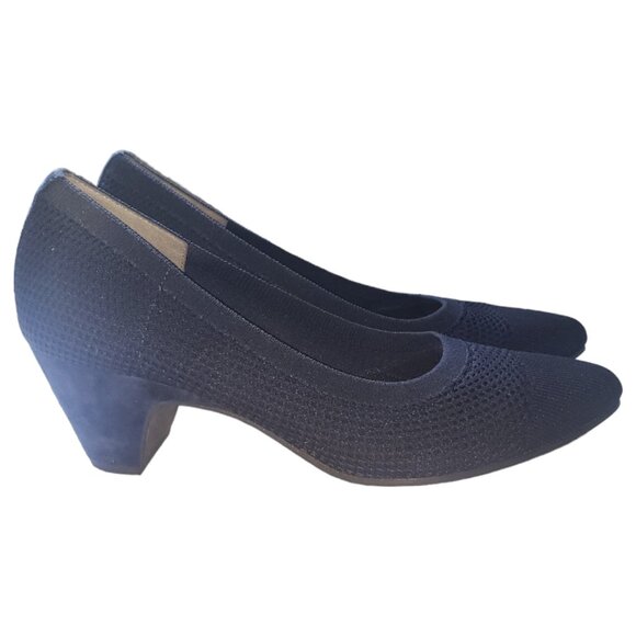 Sh121 Eileen Fisher Navy Blue Mesh Pumps Size 10 - Picture 7 of 11